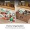Best Choice Products Rolling Pantry Storage Basket Organizer W/ Chalkboard Label, Handles, Removable Divider - Chestnut